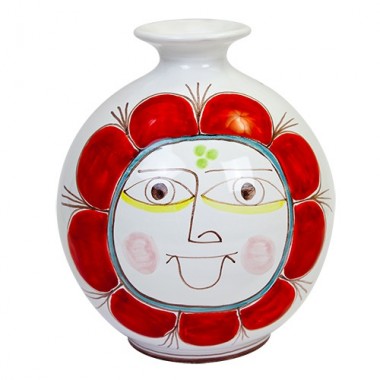 sicilian handmade Vase Folk sun de simone pottery VS507FK sicilian handmade Vase Folk sun de simone pottery VS507FK